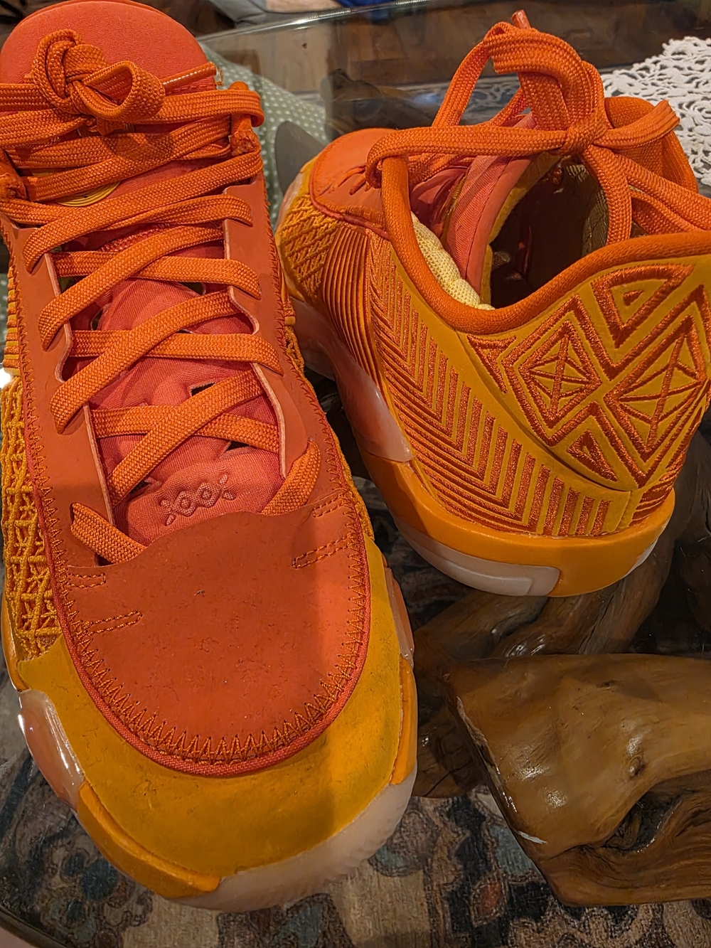 Jordan Low-Top Sneakers in Orange and Yellow